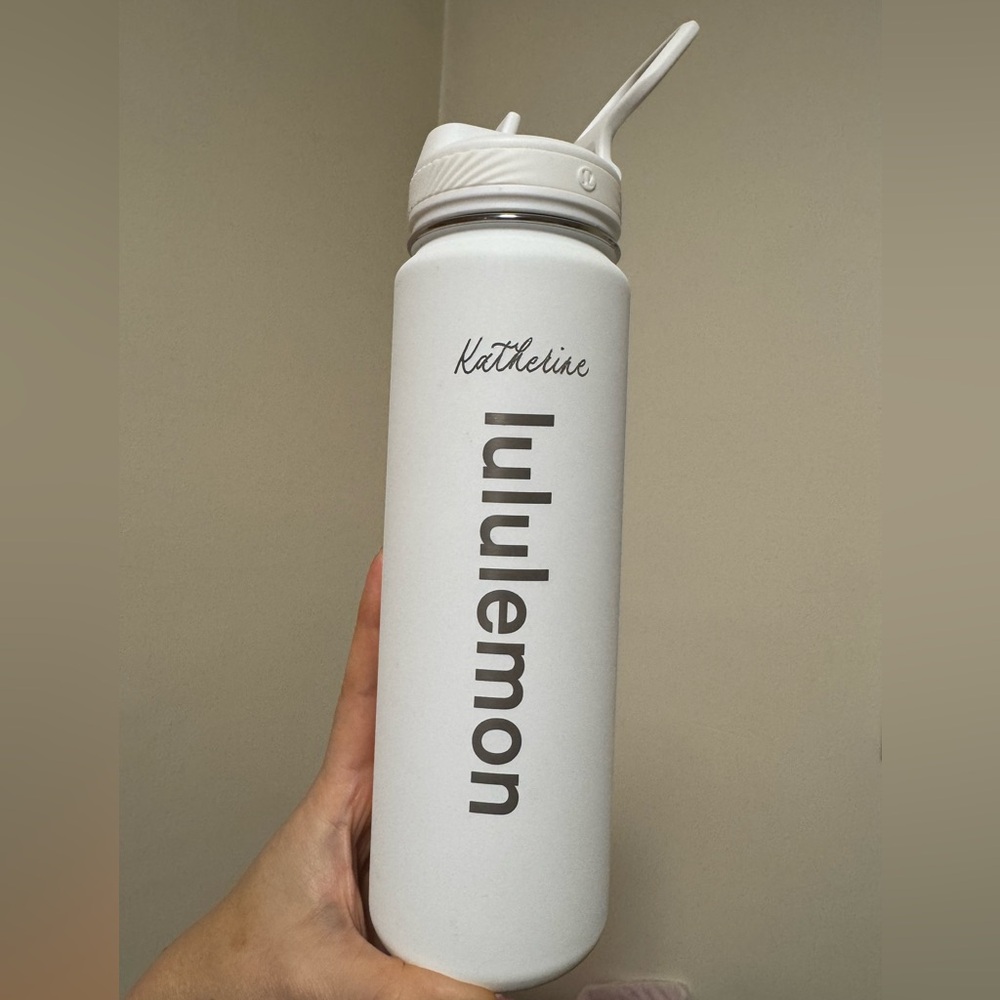 Lululemon Back to Life Sport engraved “Katherine” Bottle 24oz Straw (used once)